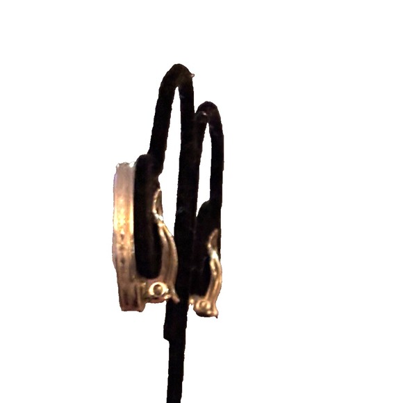 VINTAGE WHITING &‎ DAVIS Ornate Applied Filigree Earrings - Picture 12 of 12